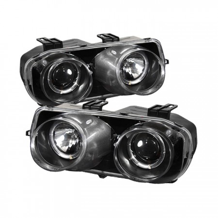 Ксеноновые фары, Spyder Auto, для Acura Integra, LED Halo -Black
